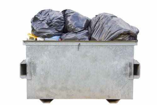 Professional waste clearance team at work