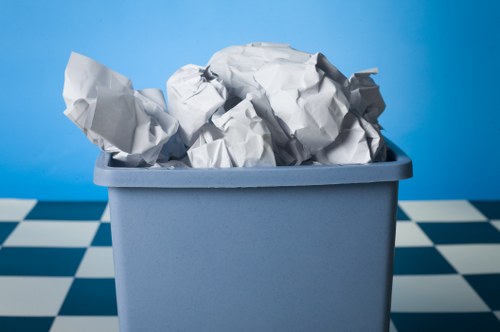 Recycling center processing materials